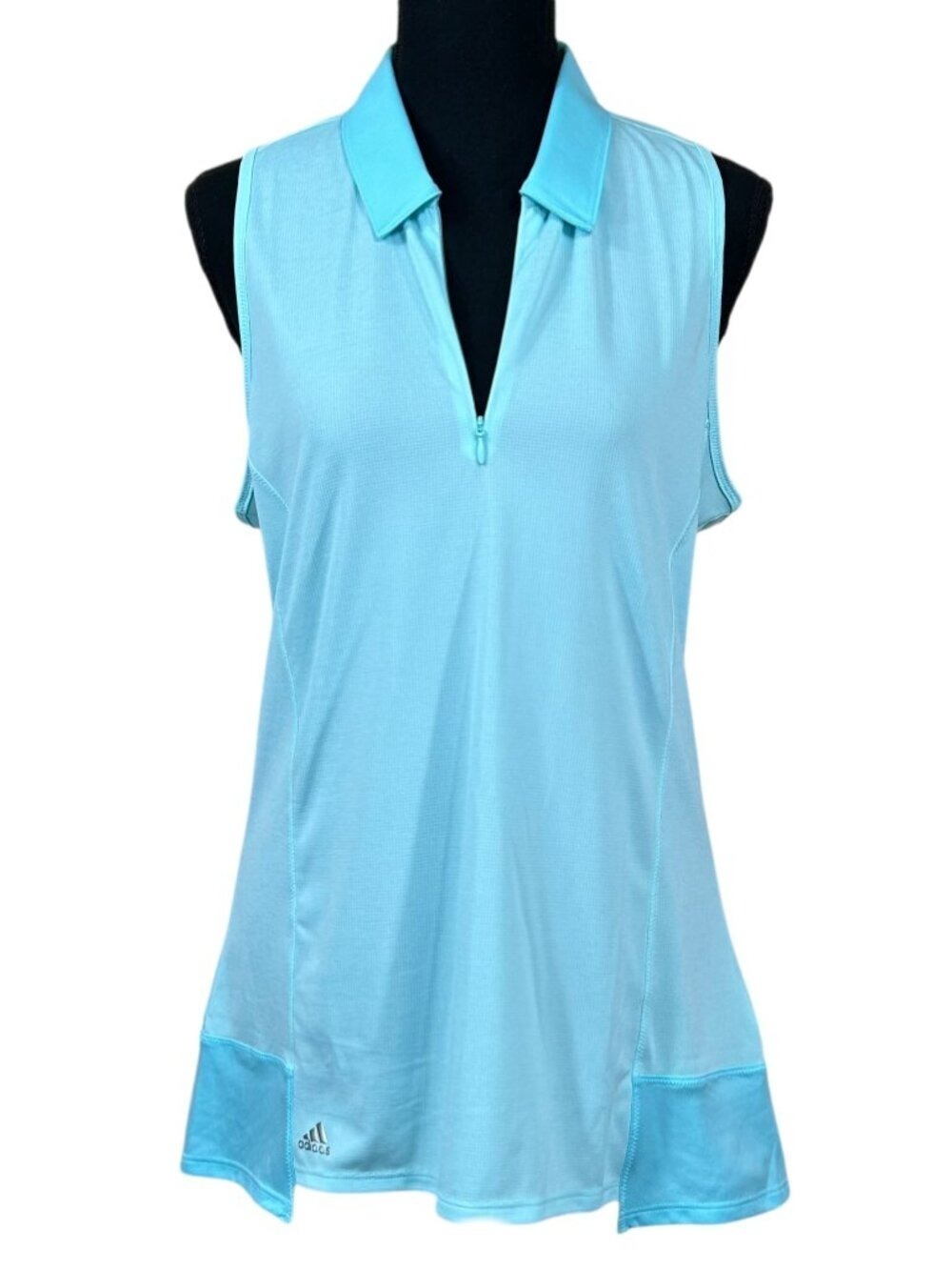 Adidas Climachill Turquoise Sleeveless Golf Tennis Polo Size L
